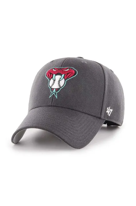 47brand czapka z daszkiem MLB Arizona Diamondbacks kolor szary z aplikacją  B-MVP29WBV-CCB