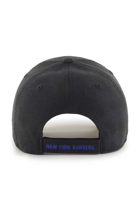 Бавовняна бейсболка 47 brand NHL New York Rangers — AA00-CAU205, чорний — фото 2