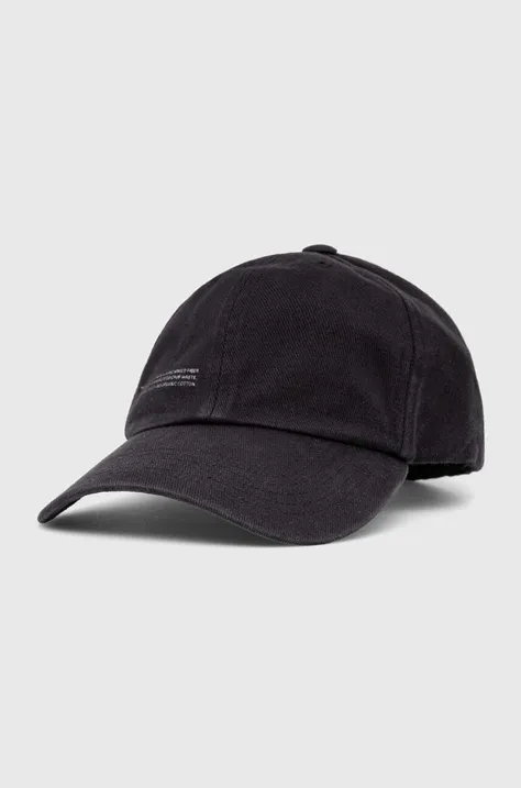 Pangaia șapcă culoarea negru, cu imprimeu