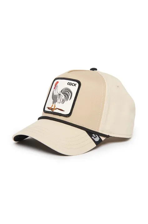 Хлопковая кепка Goorin Bros Rooster цвет бежевый с аппликацией 101-1258