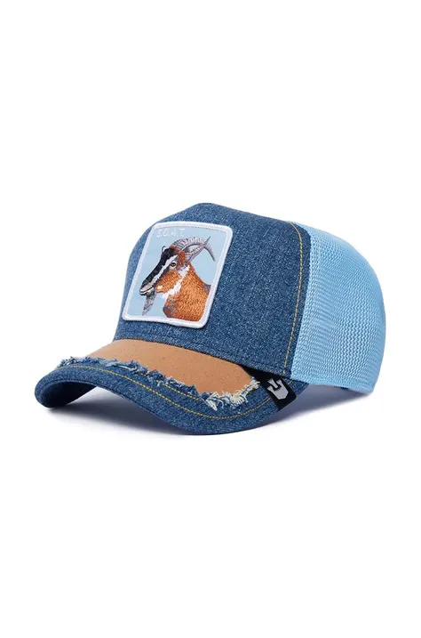 Goorin Bros czapka z daszkiem Silky Goat kolor niebieski z aplikacją 101-1281
