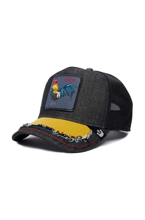 Καπέλο μπέιζμπολ από μείγμα μεταξιού Goorin Bros Silky Cock χρώμα: μαύρο, 101-1278