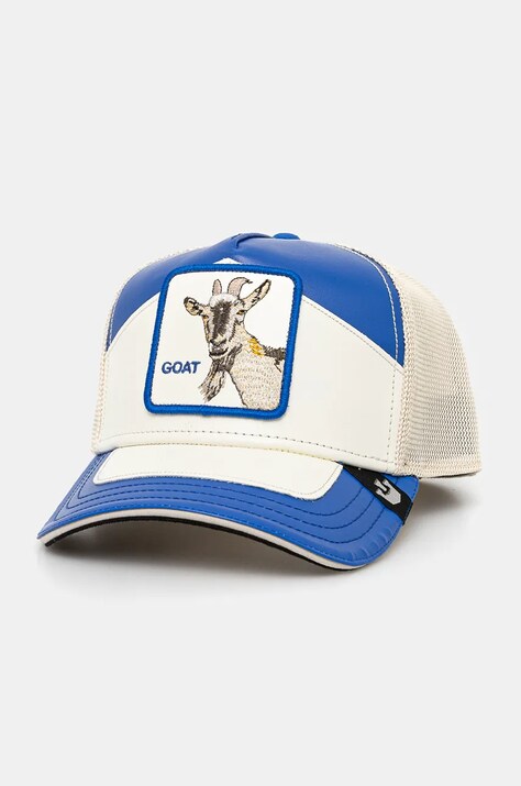 Шапка с козирка Goorin Bros Moto Goat в синьо с апликация 101-1691