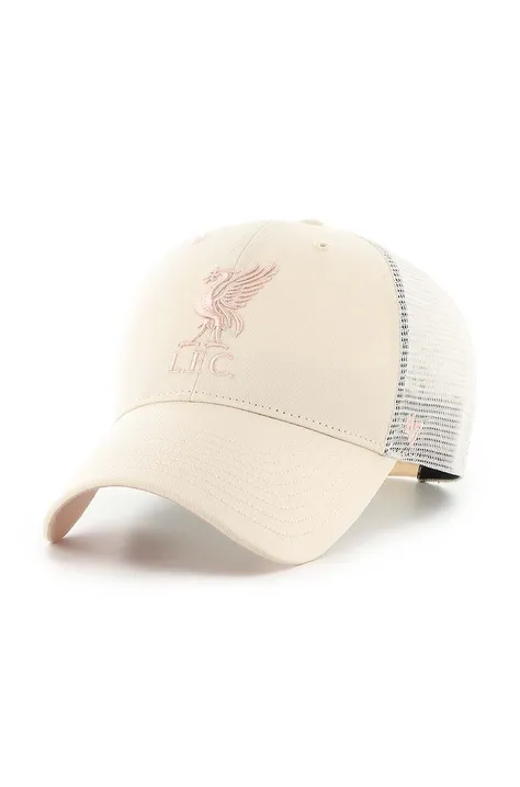 Καπέλο 47 brand Liverpool FC χρώμα: μπεζ, EPL-BRANS04CTP-NTA