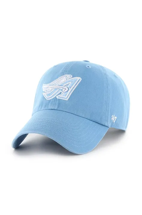 Шапка с козирка 47 brand MLB LA Angels в синьо с апликация BCPTN-NLRGW04GWS-COA97