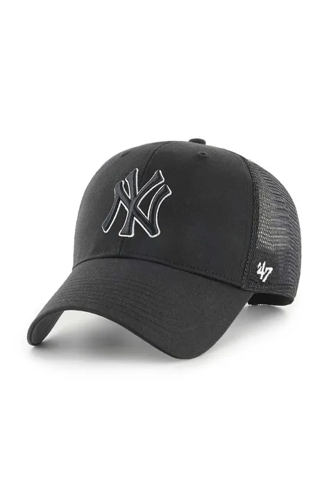 Шапка с козирка 47 brand MLB New York Yankees в черно с апликация B-BRANS17CTP-BKAQ