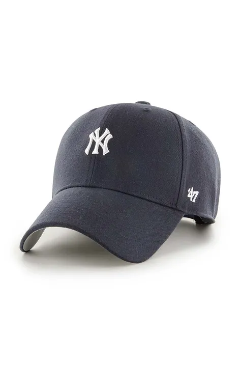 Шапка с козирка 47 brand MLB New York Yankees в тъмносиньо с апликация B-BRMPS17WBP-NYA