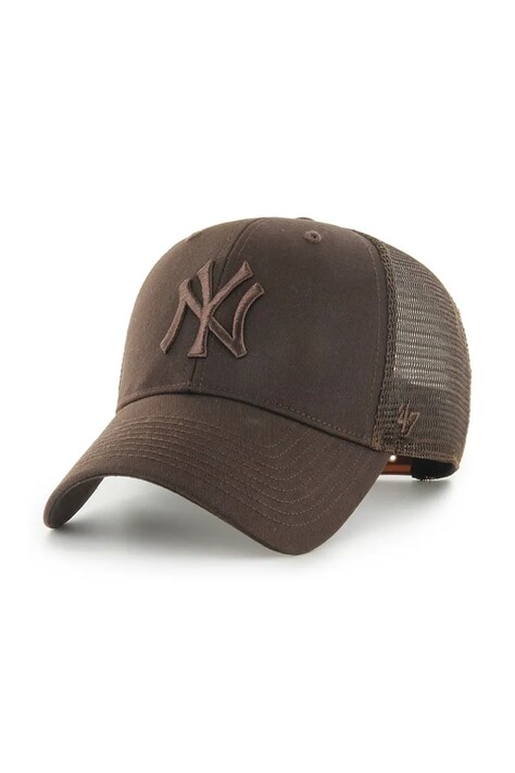 47 brand Czapka z daszkiem z bawełną MLB New York Yankees brązowa B-BRANS17CTP-BW