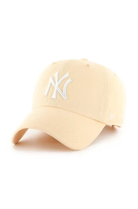 Kšiltovka 47 brand MLB New York Yankees oranžová barva, s aplikací, B-NLRGW17GWS-AF