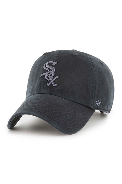 47 brand czapka z daszkiem bawełniana MLB Chicago White Sox kolor czarny z aplikacją B-RGW06GWS-BKG