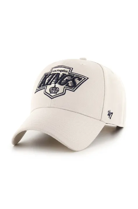 Καπέλο 47 brand NHL LA Kings χρώμα: μπεζ, HVIN-MVPSP08WBP-BN88