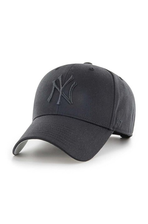 Кепка 47 brand MLB New York Yankees колір чорний з аплікацією B-RAC17CTP-BKA