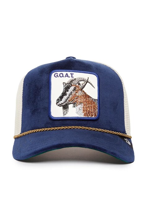 Kšiltovka Goorin Bros Sapphire Goat tmavomodrá barva, s aplikací, 101-1719