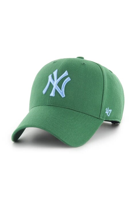 Кепка 47 brand MLB New York Yankees колір зелений з аплікацією B-MVPSP17WBP-RNA