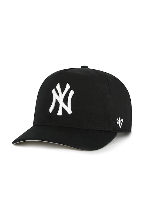47 brand șapcă de baseball din bumbac MLB New York Yankees culoarea negru, uni, B-FHTCH17GWP-BK