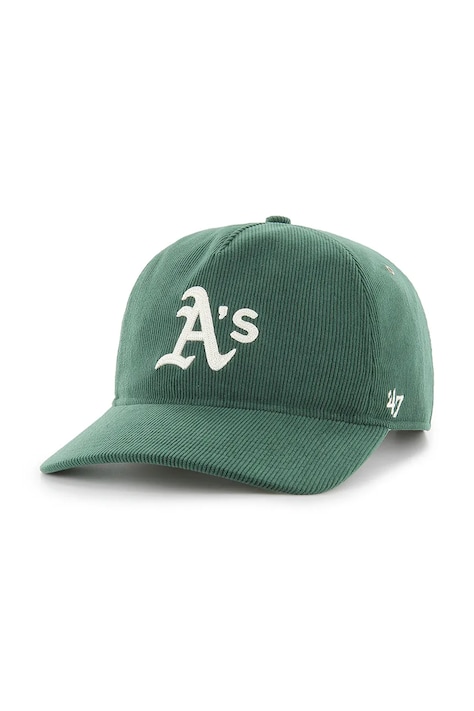 Šiltovka 47 brand MLB Athletics zelená farba, s nášivkou, B-TCDLC18IWP-DG