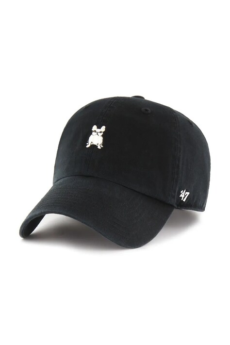 Βαμβακερό καπέλο του μπέιζμπολ 47 brand Dog Base Runner Icon χρώμα: μαύρο, XX-BSRIC284GWS-BK05