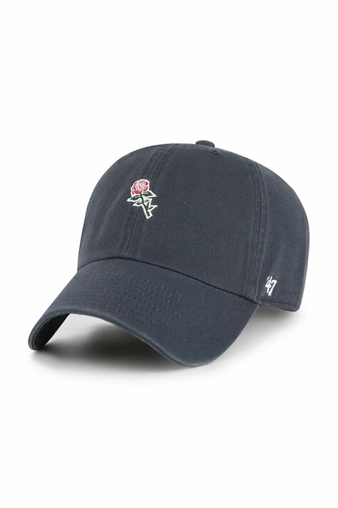 Bavlněná baseballová čepice 47 brand Nature Base Runner Icon tmavomodrá barva, s aplikací, XX-BSRIC1411GWS-VNB