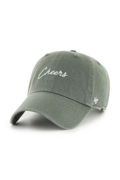 Bavlněná baseballová čepice 47 brand Phrase Base Runner Icon hnědá barva, hladká, XX-BSRIC1411GWS-MS