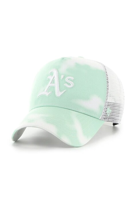 Kšiltovka 47 brand MLB Oakland Athletics zelená barva, s aplikací, B-ITCDT18PTP-B0