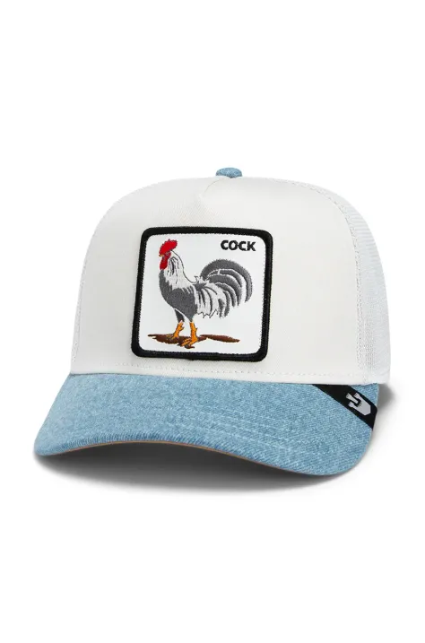 Goorin Bros czapka z daszkiem Rooster Fan Institution Ball Club kolor biały z aplikacją 101-2113