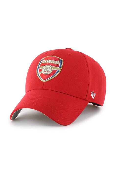 Kšiltovka 47 brand EPL Arsenal FC červená barva, s aplikací, EPL-MVP30WBV-RDA