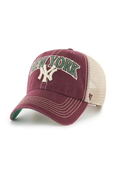 Καπέλο 47 brand MLB New York Yankees χρώμα: μπορντό, B-TSCLA17LAP-KM