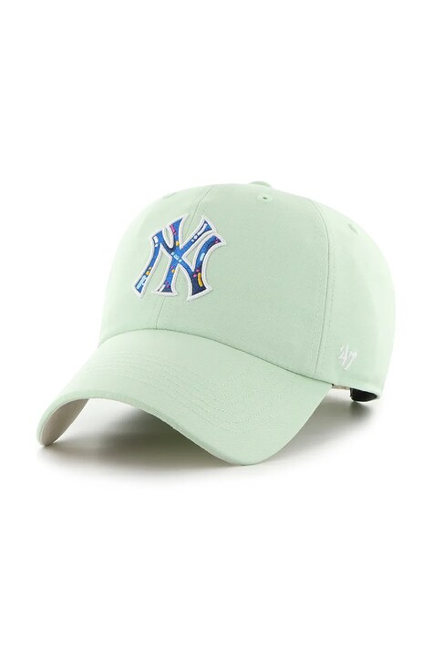 47 brand czapka z daszkiem MLB New York Yankees kolor zielony B-DNSCU17CNS-B0