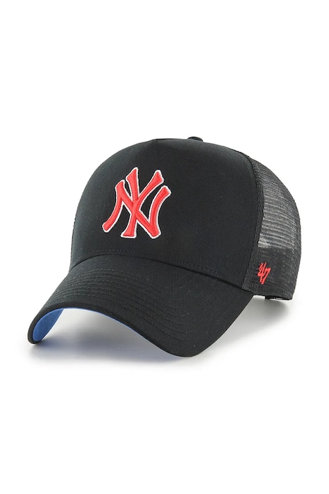 47 brand șapcă MLB New York Yankees culoarea negru, B-BLPOM17GWP-BKA