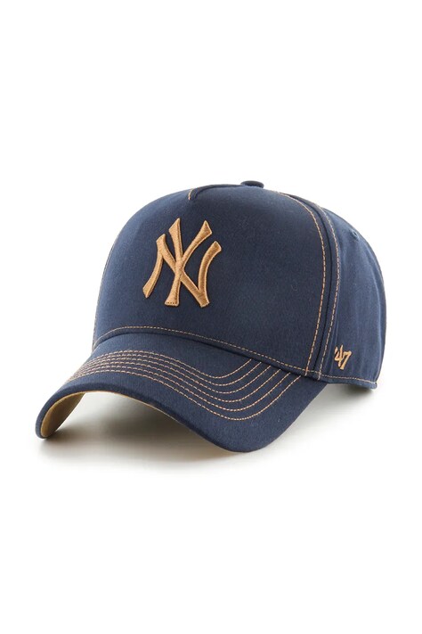 47 brand czapka z daszkiem bawełniana MLB New York Yankees kolor granatowy B-CONDT17GWS-NY