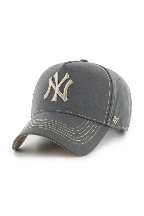 47 brand czapka z daszkiem bawełniana MLB New York Yankees kolor szary B-CONDT17GWS-CC