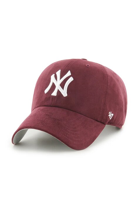 47 brand czapka z daszkiem MLB New York Yankees kolor bordowy B-BPSDE17USS-KM