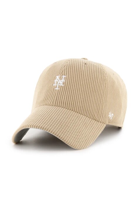 47 brand czapka sztruksowa MLB New York Mets kolor zielony B-THCBR16EWS-KHA