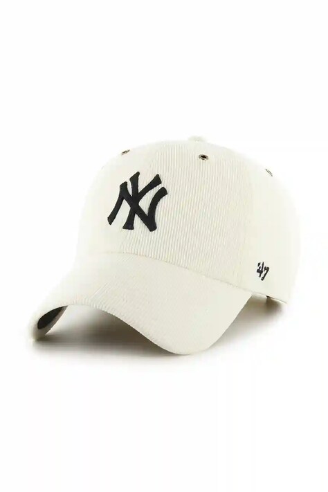 47 brand czapka z daszkiem MLB New York Yankees kolor biały B-TCDCU17IWS-SSA