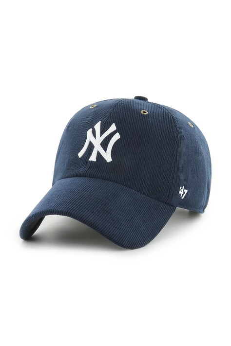 47 brand czapka z daszkiem bawełniana MLB New York Yankees kolor granatowy B-TCDCU17IWS-NY