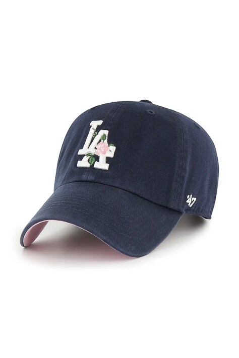 47 brand czapka z daszkiem bawełniana MLB Los Angeles Dodgers kolor granatowy B-THRNC12GWS-NY