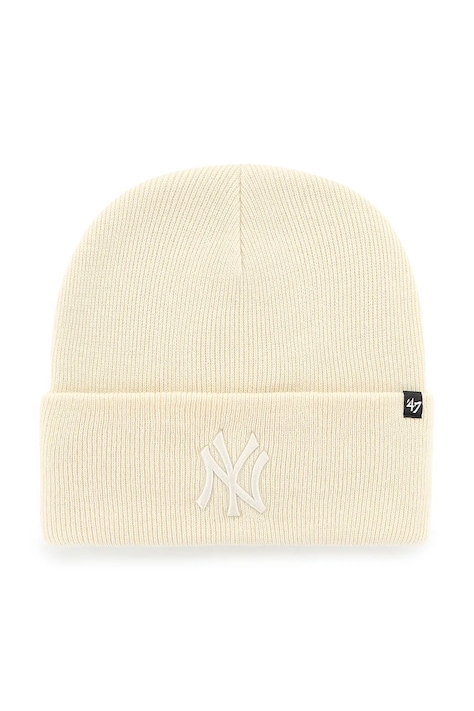 47 brand czapka MLB New York Yankees kolor beżowy B-HYMKR17ACE-NTO