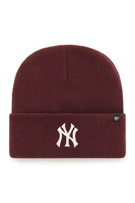 47 brand czapka MLB New York Yankees kolor bordowy B-HYMKR17ACE-KMI