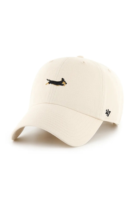 Βαμβακερό καπέλο του μπέιζμπολ 47 brand Dog Base Runner Icon χρώμα: μπεζ, XXD-BSRIC14GWS-NT