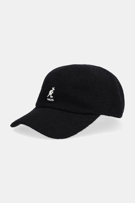 Kangol czapka z daszkiem z wełną SPACECAP kolor czarny K3660.BK001