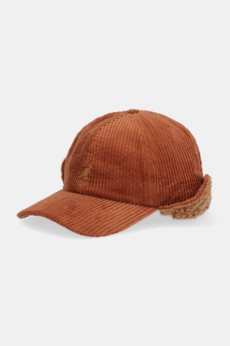 Kangol czapka z daszkiem EARFLAP kolor brązowy K5470.RC228