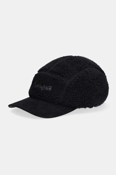 Kangol czapka z daszkiem FAUX SHERPA 5-PANEL kolor czarny K5466.BK001