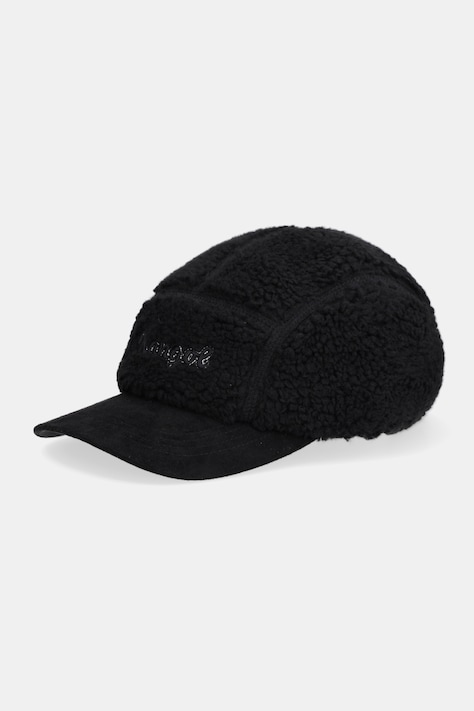 Kangol czapka z daszkiem FAUX SHERPA 5-PANEL kolor czarny K5466.BK001