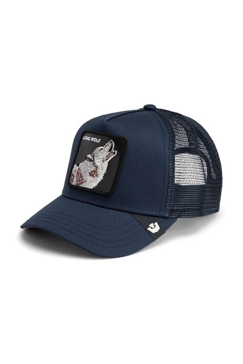 Goorin Bros czapka z daszkiem z dodatkiem bawełny Lone Wolf Trucker kolor czarny 101-2449