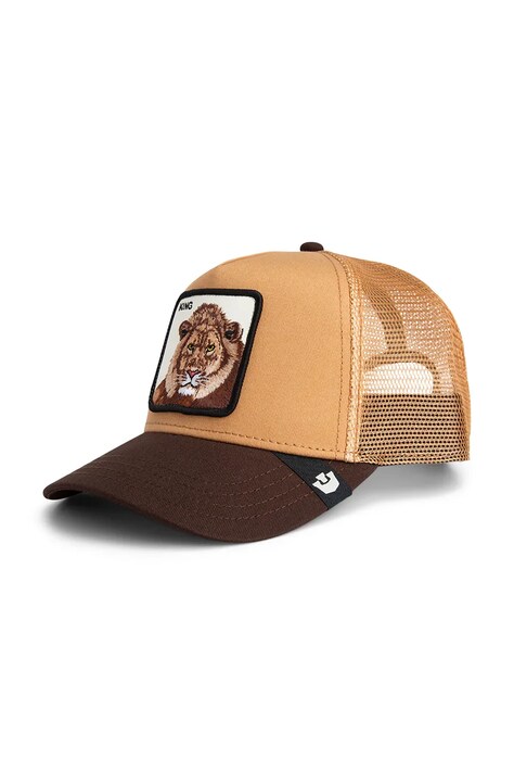 Goorin Bros czapka z daszkiem z dodatkiem bawełny King Trucker kolor brązowy 101-2459