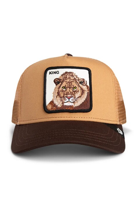 Goorin Bros czapka z daszkiem z dodatkiem bawełny King Trucker kolor brązowy 101-2459