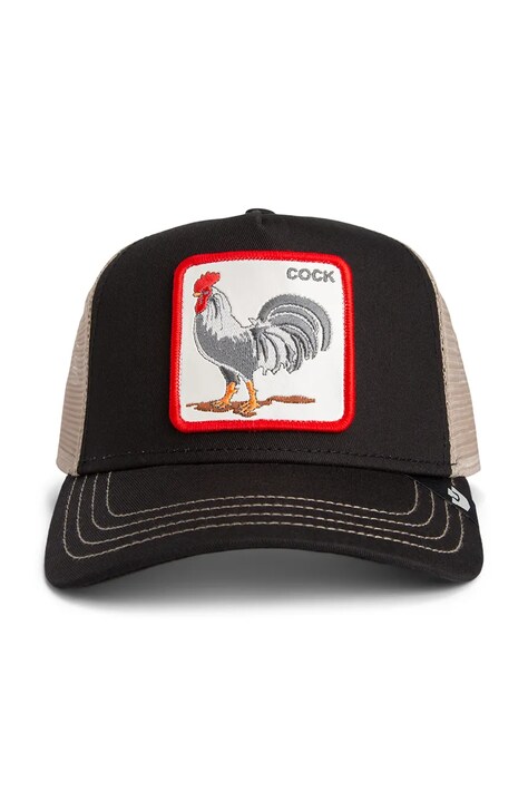 Goorin Bros czapka z daszkiem z dodatkiem bawełny Rooster Trucker kolor czarny 101-2458