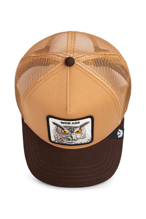 Goorin Bros czapka z daszkiem z dodatkiem bawełny Wise Ass Trucker kolor brązowy 101-2540