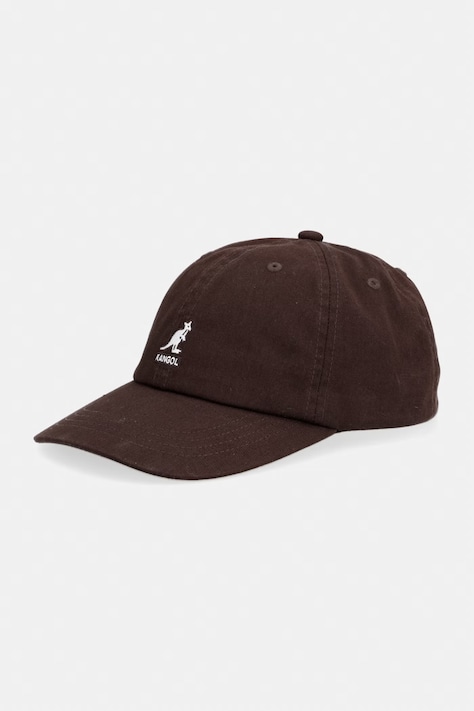 Kangol czapka z daszkiem bawełniana WASHED BASEBALL brązowa K5165HT.CB226