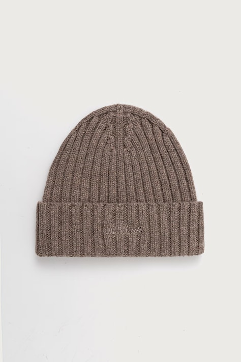 MC2 Saint Barth Czapka beanie wełniana brązowa WENG027